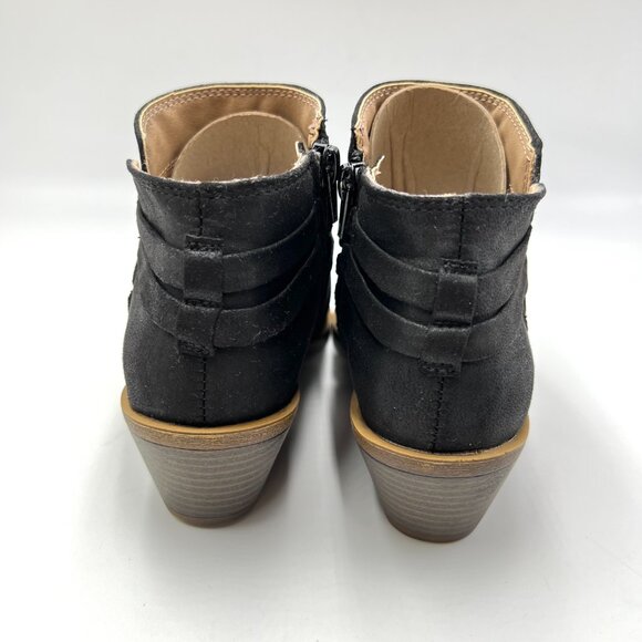 Lifestride Womens Size 6 Black Faux Vegan‎ Leather Ankle Boots Booties Shoes - Picture 6 of 13